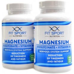 Fitsport nutrition Magnesium bisglycinate +vitamin B6 2 x 120 vege tablet