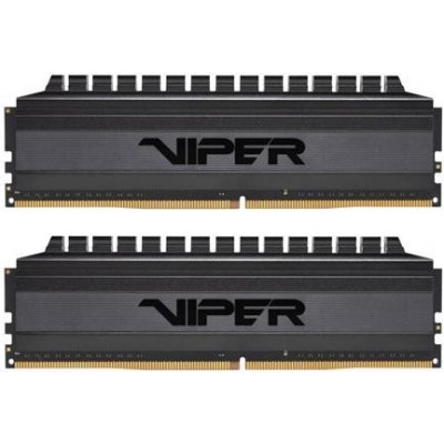 Patriot Viper 4 Blackout Series V4B 32GB DDR4 3600MHz / DIMM / CL18 / 1,35V / Heat Shield / KIT 2x 16GB; PVB432G360C8K