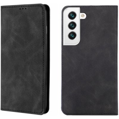 For Samsung Galaxy S22+ 5G Skin Feel Magnetic Horizontal Flip Leather Phone Case(Black)