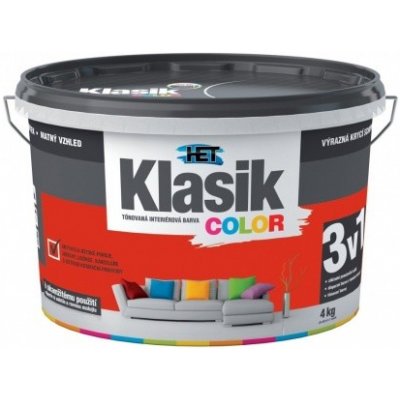 Het Klasic Color malířská barva, 0847 červená, 4 kg