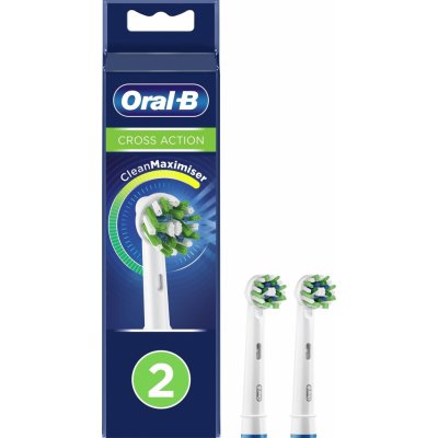 Náhradní hlavice Oral-B CrossAction Kartáčková Hlava S Technologií CleanMaximiser, Balení 2 ks (4210201355298)