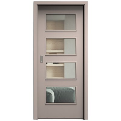 Sapeli Swing Komfort M49 posuvné taupe 60 x 197 cm Čiré sklo – Hledejceny.cz