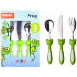 Banquet Dětský nerez příbor Frog 3 ks – Zboží Dáma