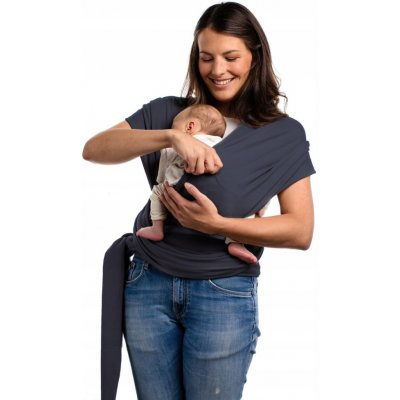 Boba šátek Wrap Organic tmavě šedá – Zboží Dáma