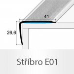 Profil Team Schodová hrana inox E07 41x27 mm 1,2 m – Sleviste.cz