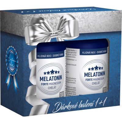 Clinical Melatonin forte Magnesium chelát 100 tablet dárkové balení 1+1 – Hledejceny.cz