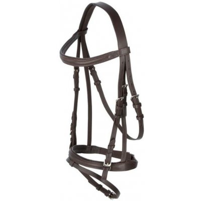 Uzdečka COVALLIERO Standard s anglickým nánosníkem hnědá – Zboží Mobilmania