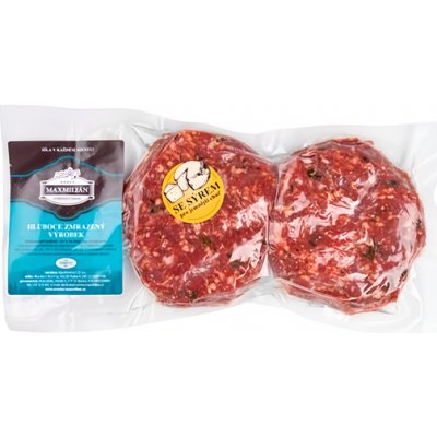 Maxmilián Zvěřinový burger se sýrem Gouda, 2x150g – Zboží Dáma