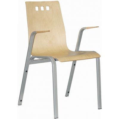 Alba konferenční židle Berni P, kostra RAL 9006 hliník – Zboží Mobilmania