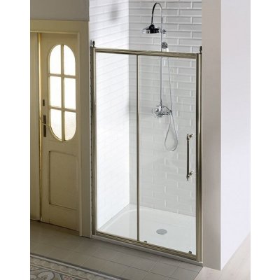 ANTIQUE sprchové dveře posuvné,1200mm, ČIRÉ sklo, bronz II. jakost (GQ4212C_QM-01) – Zboží Mobilmania