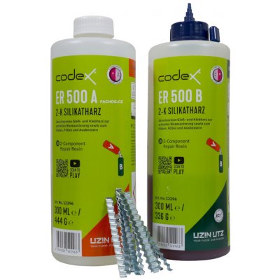 Codex ER 500 silikátová pryskyřice se sponami 600 ml + 20 ks – Zbozi.Blesk.cz