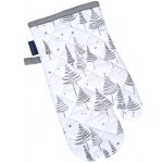 SCANquilt chňapka RUKAVICE DEKORO stromečky bílošedá 14 x 31 cm – Zboží Dáma