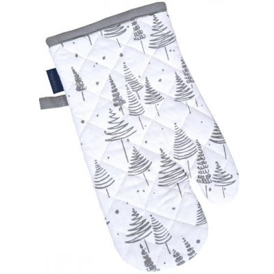 SCANquilt chňapka RUKAVICE DEKORO stromečky bílošedá 14 x 31 cm – Zboží Dáma