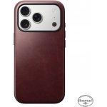 Nomad Modern Leather Case Horween MagSafe kožený kryt iPhone 17 Pro Burgundy – Zboží Mobilmania