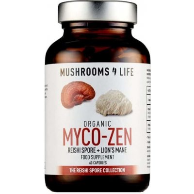 Mushrooms4Life Směs reishi spór a hericium Myco-Zen 60 ks