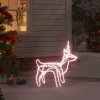Vánoční osvětlení DKD HOME DECOR LED silueta soba teplá bílá 60x30x60 cm