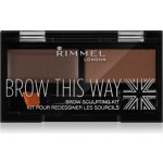 Makeup Revolution London Brow Sculpt Kit set a paletka na obočí Dark Brown 2,2 g – Sleviste.cz