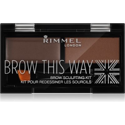 Rimmel Brow This Way paleta pro líčení obočí 003 Dark Brown 1,3 g – Hledejceny.cz