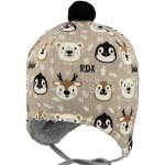 Kojenecká zimní čepice se zvířátky RDX béžová – Zboží Mobilmania