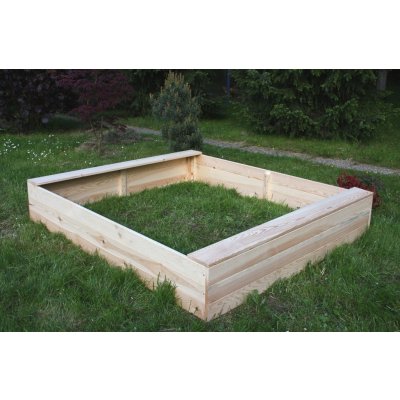 PiPi Dětské dřevěné pískoviště obdélník 140x180x29 cm – Sleviste.cz