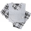 Pánské pyžamo N-feel AH345.O pánské pyžamo krátký rukáv šedé