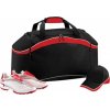 Sportovní taška BagBase sportovní prostorná na zip Holdall 54 l modrá námořní červená bílá 64 x 35 x 31 cm