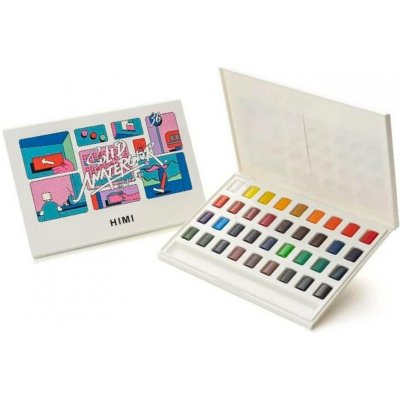 HIMI akvarelové barvy kit 36 Colours in Pans – Zboží Dáma