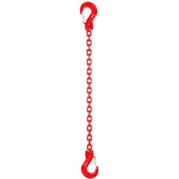 SVX Řetězový závěs hák-hák tř 80 (3 m, 2000 kg, 8 mm) 3m 2000kg 8mm cervena
