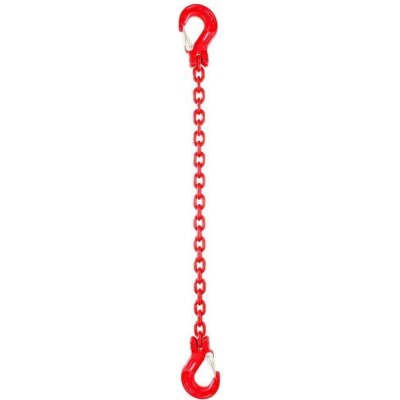 SVX Řetězový závěs hák-hák tř 80 (3 m, 2000 kg, 8 mm) 3m 2000kg 8mm cervena