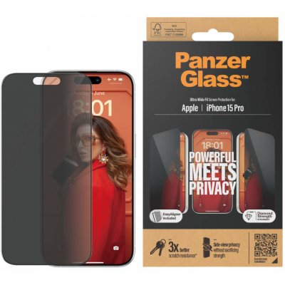 PanzerGlass Privacy Apple iPhone 15 Plus s instalačním rámečkem P2811 – Zbozi.Blesk.cz
