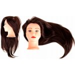 KIK KX6961 Cvičná hlava vlasy hnědé – Zboží Mobilmania