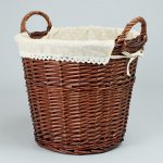 AKCIA! PRÚTENÝ KOŠ HNEDÝ VZOR KVET 38x33cm – Hledejceny.cz