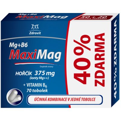 Zdrovit MaxiMag Hořčík 375 mg + B6 70 kapslí