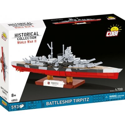Cobi 4853 II WW Battleship Tirpitz, 1:700, 593 k – Zboží Dáma