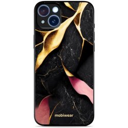 Mobiwear Glossy Apple iPhone 15 Plus - G021G Černý a zlatavý mramor