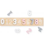 Jollein číselné puzzle pink/white – Zboží Mobilmania
