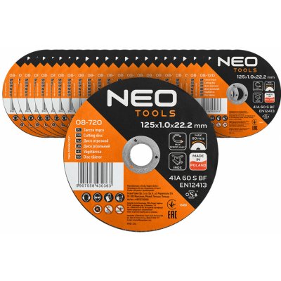 Neo Tools Řezné kotouče 125 x 1,0 x 22,2 mm PL 08-720 25 ks – Zboží Dáma