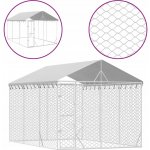 vidaXL Venkovní psí kotec se střechou stříbrný 300 x 4,5 x 250 cm – Zboží Dáma vidaXL Venkovní psí kotec se střechou stříbrný 300 x 4,5 x 250 cm – Zboží Dáma