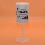 Nekupto Vtipná sklenice na víno s potiskem Tekutá terapie 440 ml – Zboží Mobilmania