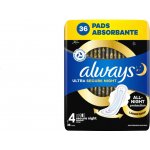 Always Ultra Secure Night hygienické vložky vel. 4 s křidélky 36 ks – Zbozi.Blesk.cz