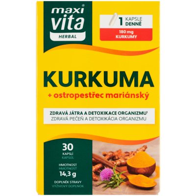 Maxi Vita Herbal Kurkuma 30 kapslí – Hledejceny.cz