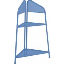 Garden Pleasure MWH Modrý kovový odkládací stolek na balkon 70 cm