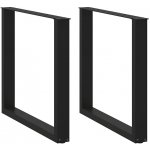 Omaxi 311313 Nohy k jídelnímu stolu ve tvaru U 2 ks černé 90 x 72-73 cm ocel – Zboží Dáma