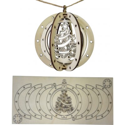 Kreativní gravírované vánoční ozdoby Vánoční stromeček – Zboží Dáma