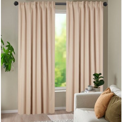 Zatemňovací závěs s řasící páskou NIKKA - BLACKOUT 140x240 cm, béžová (cena za 1 kus) MyBestHome – Sleviste.cz