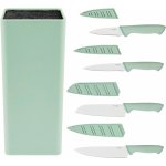 SILVERCREST Sada kuchyňských nožů a bloku na nože mint 5dílná – Zboží Dáma