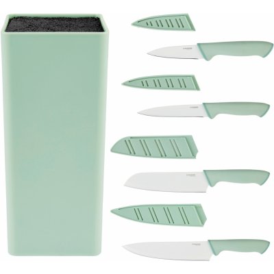 SILVERCREST Sada kuchyňských nožů a bloku na nože mint 5dílná – Zboží Dáma