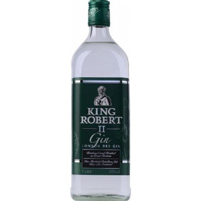 King Robert II. Gin Dry 43% 1 l (holá láhev)