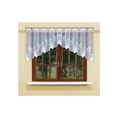 Dekorační žakárová záclona s řasící páskou MAYRA 90 bílá 300x90 cm MyBestHome – Hledejceny.cz