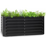 Blumfeldt Blum High Grow Straight vyvýšený záhon 120 x 60 x 60 cm 432 l ocel (GDMB4-HighGrow120-BE) – Zboží Mobilmania